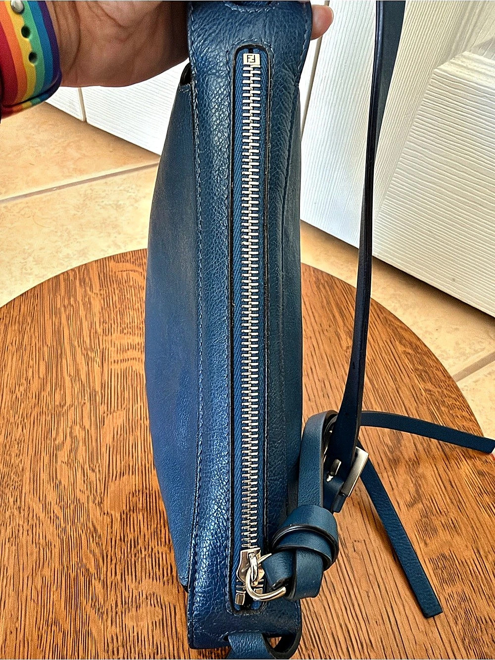 Fendi Simply Leather Shoulder Bag in Blue - Picture 7 of 16